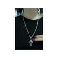 Cross necklace with thick chain Unisex style for both Men's and womenMaterial ;- Alloy zincColor :- Silver