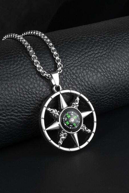 Compass design Necklace Direction:- North , South, East , West