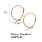 Pearl Earrings for womenMaterial:- Pearl + Alloy zincColor :- Gold