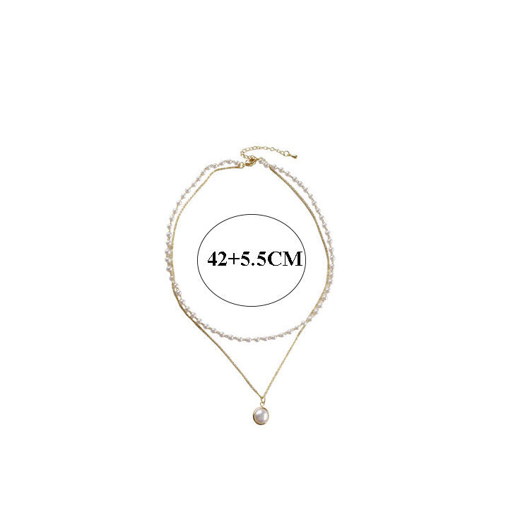 Double layer handmade pearl Necklace