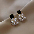 Handmade pearl Rhinestones Earrings for Women