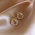 Crystal pearl Studs