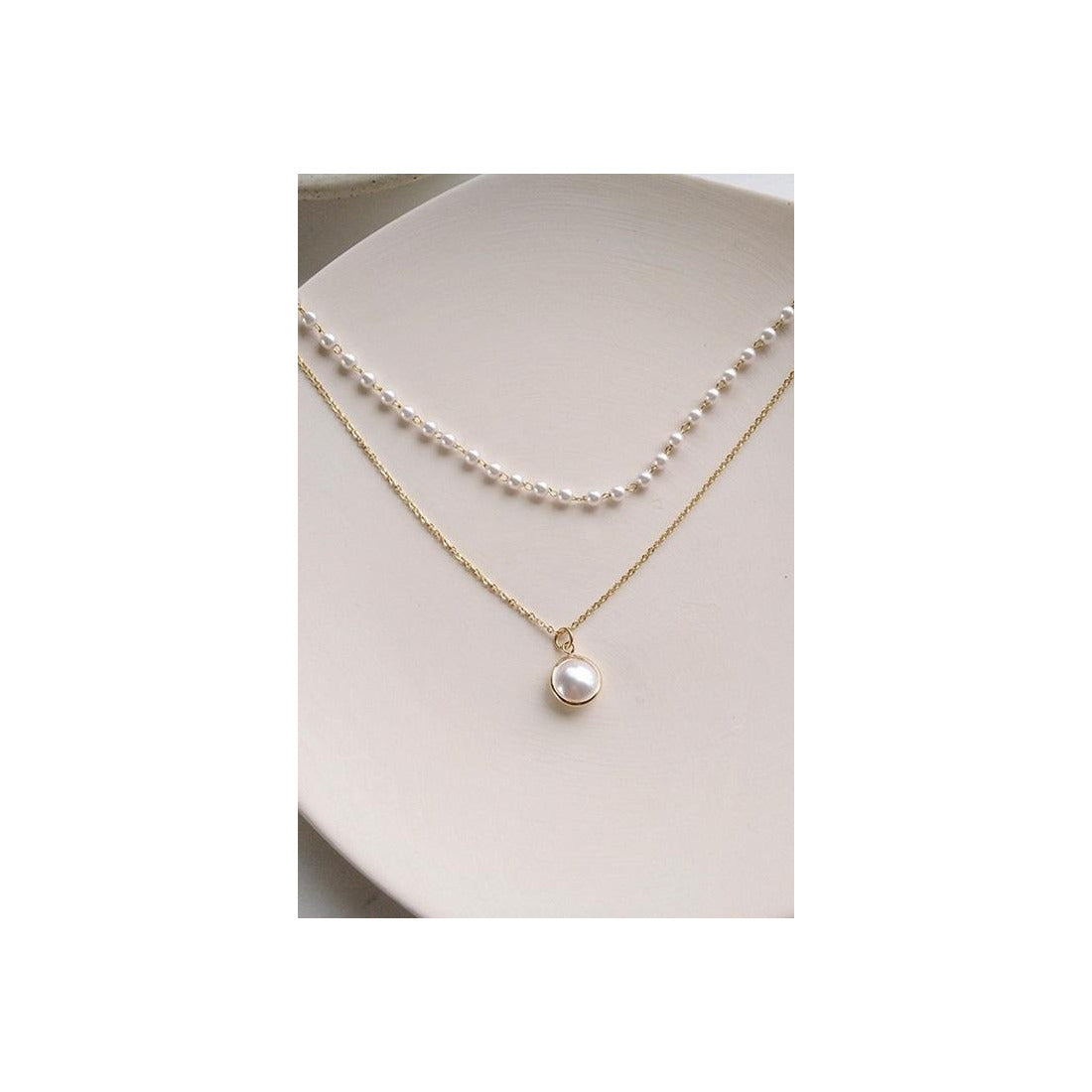 Double layer handmade pearl Necklace