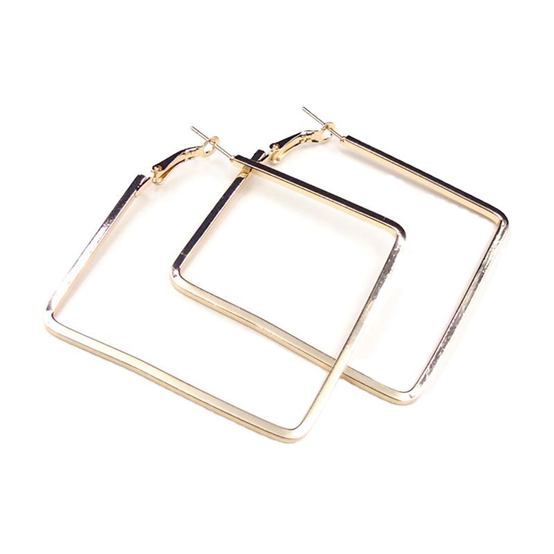 Square shape oversized Earrings