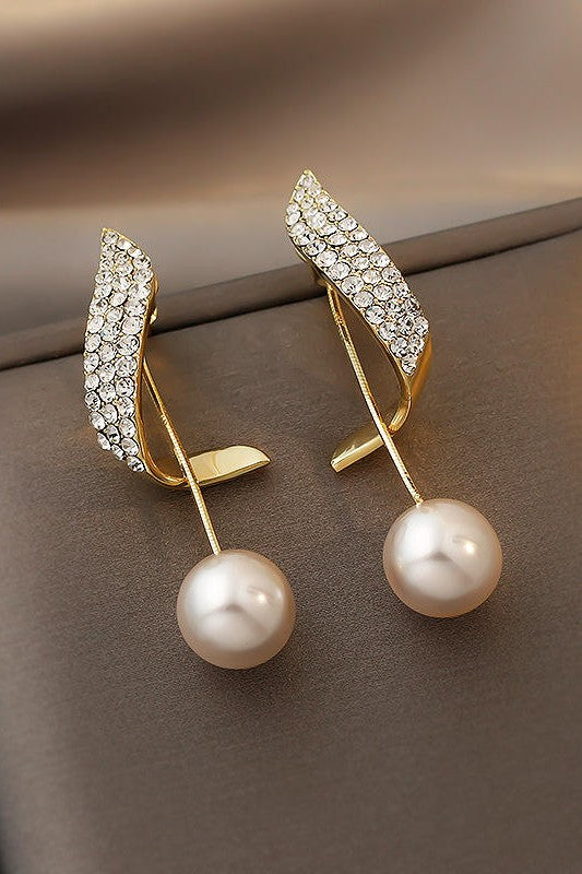 Celebrity Style pearl tassel Earrings