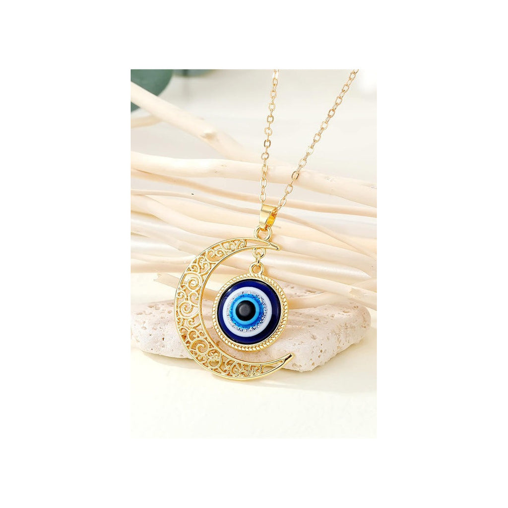 Evil eye necklace with Moon
