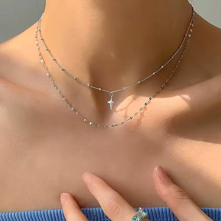 Double layer star ✨ pendant Necklace