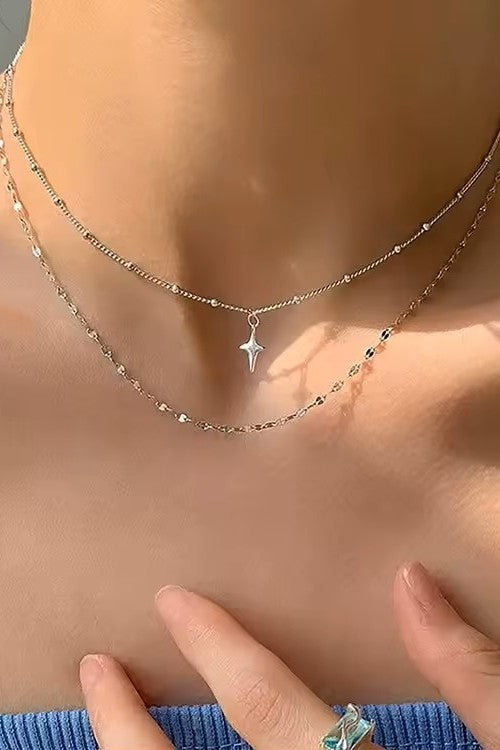 Double layer star ✨ pendant Necklace