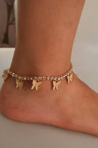 Butterfly Rhinestones Anklet