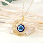 Evil eye necklace with Moon
