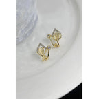 Water drop Ear Studs for WomenMaterial:- Alloy zinc + StonesColour:- Gold
