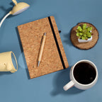 Eco-Friendly Cork Diary – A5 Hardbound Journal with 160 Pages (90 GSM) | Natural Cork Cover, Pen Holder, Elastic Closure & Bookmark | Sustainable Notebook for Work, Study & Gifting