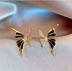 Butterfly ear studs for women