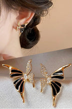 Butterfly ear studs for women