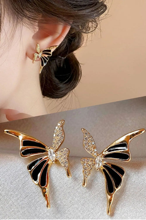 Butterfly ear studs for women