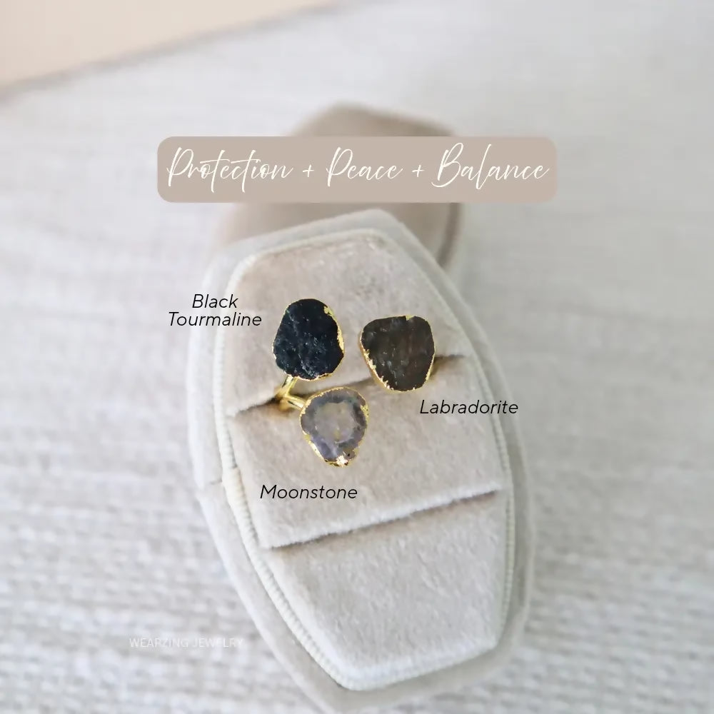 Raw Trine Ring