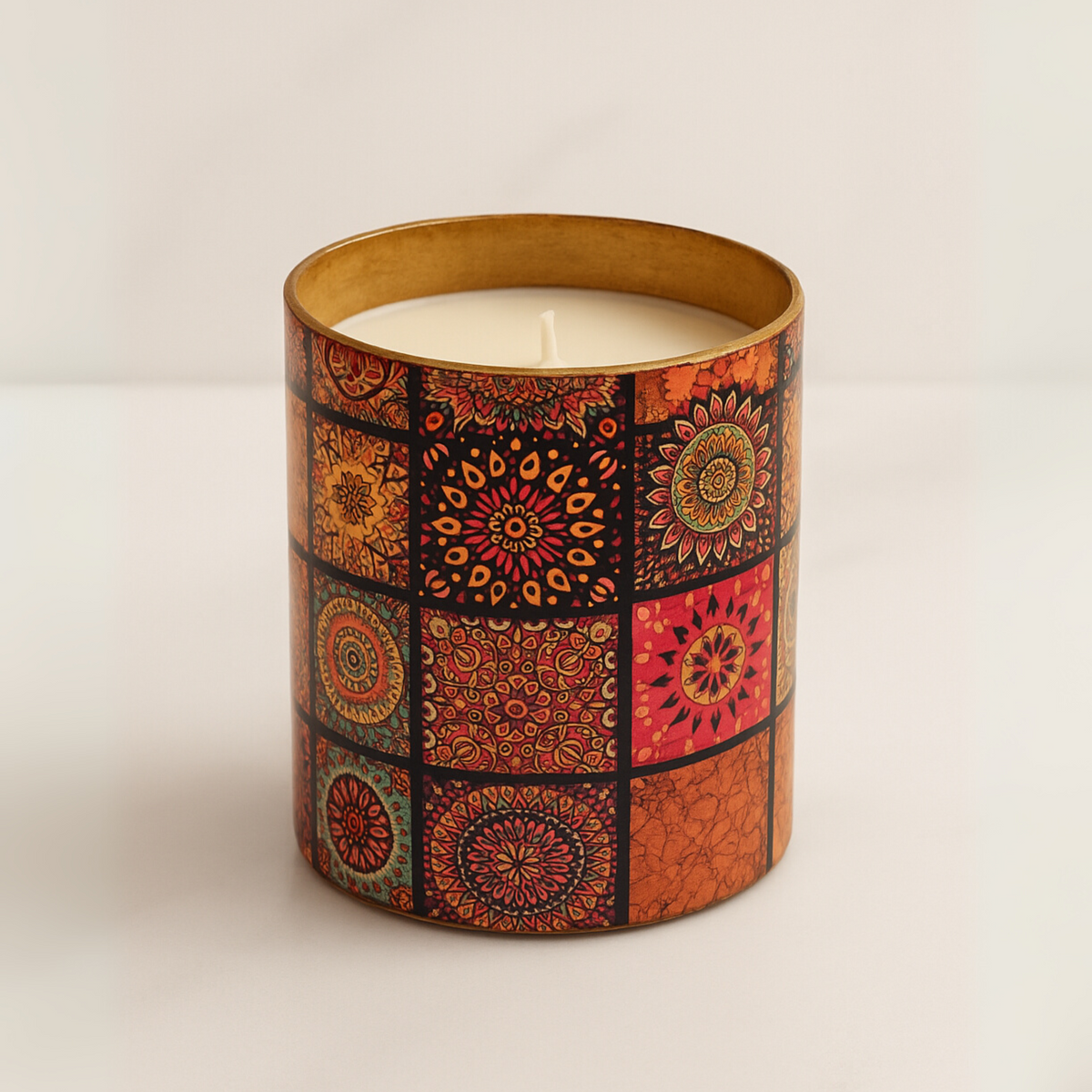 Diwali Gifting Options – Mandala Glow Festive Candle – The Bamboo Bae