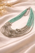 Mint Green Multi-Strand Beaded Necklace