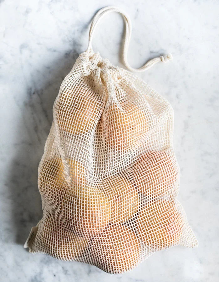 Cotton Refrigerator Mesh Bags - Set of 3