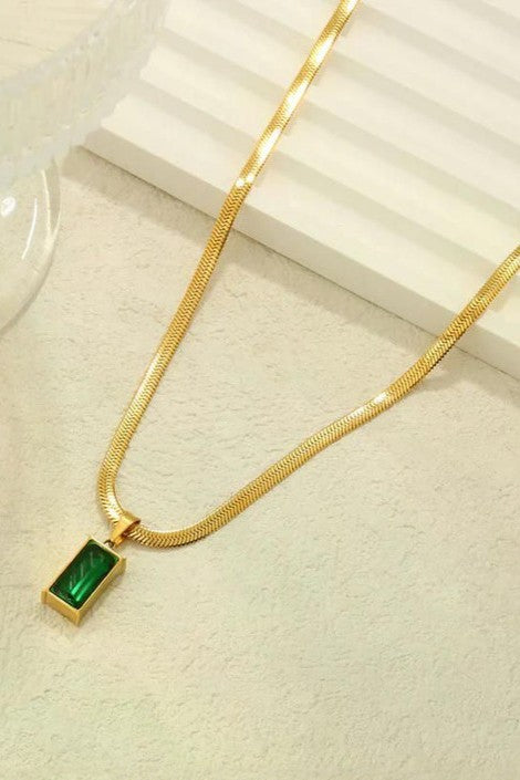 Stainless steel material Gold plated necklace