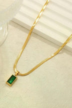 Stainless steel material Gold plated necklace