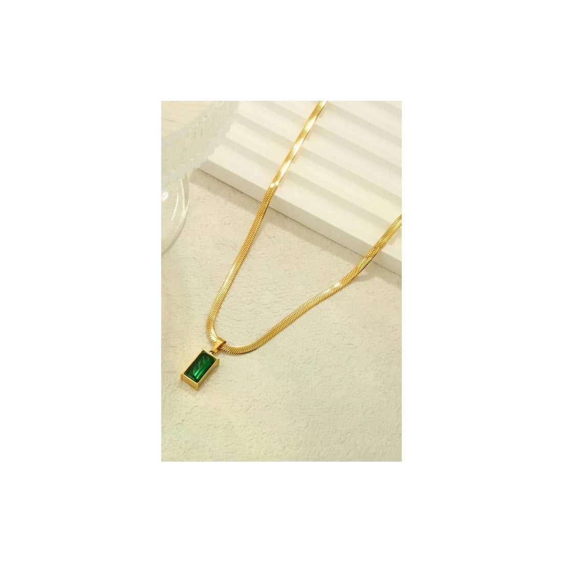 Stainless steel material Gold plated necklace