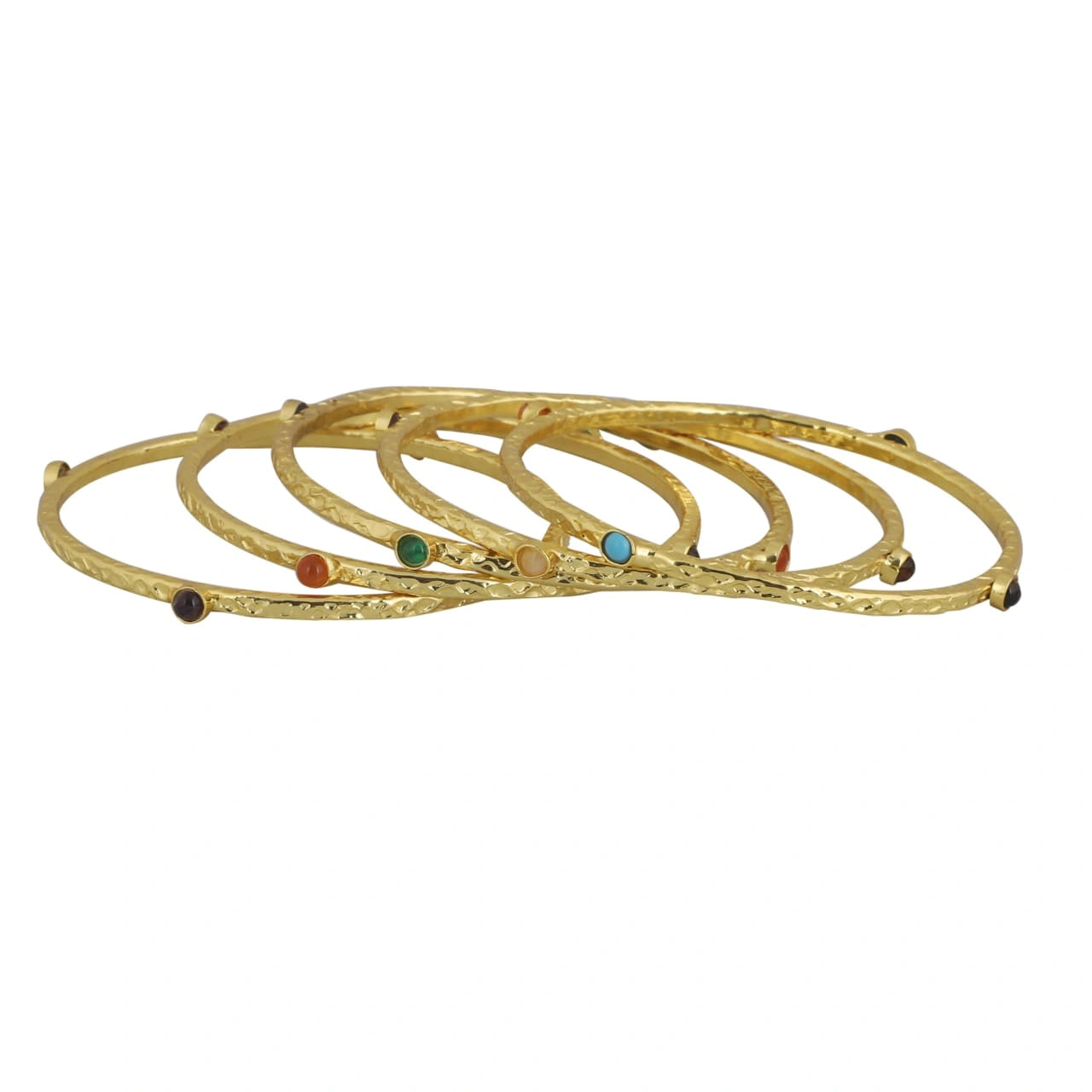 Bracelets RAJSONS IMPEX Set of 5 Bangles in 14K Gold Plated