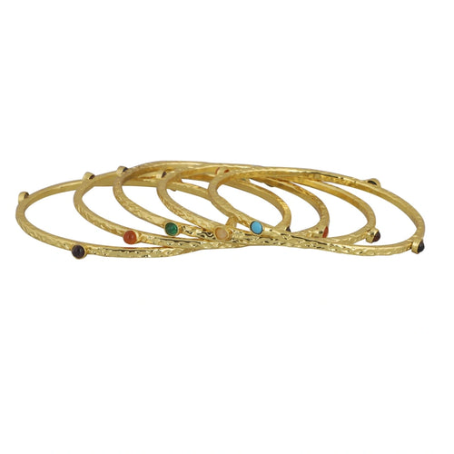 Bracelets RAJSONS IMPEX Set of 5 Bangles in 14K Gold Plated