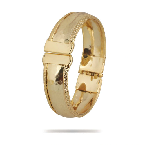 Bracelets  RAJSONS IMPEX Cuff Bangle - 14 K Gold Plated