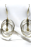 OMID Round Golden Colour Statement Earrings