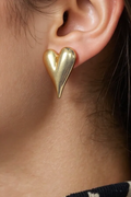 OMID Gold Heart shaped Petite Earrings