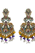OMID Multi Coloured Beaded Festive Earrings