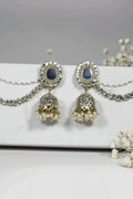 OMID Silver Shiny Long Jhumkis