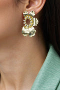 OMID Western Style Golden Fancy Earrings