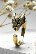 OMID Gold and Black Panther Finger Ring