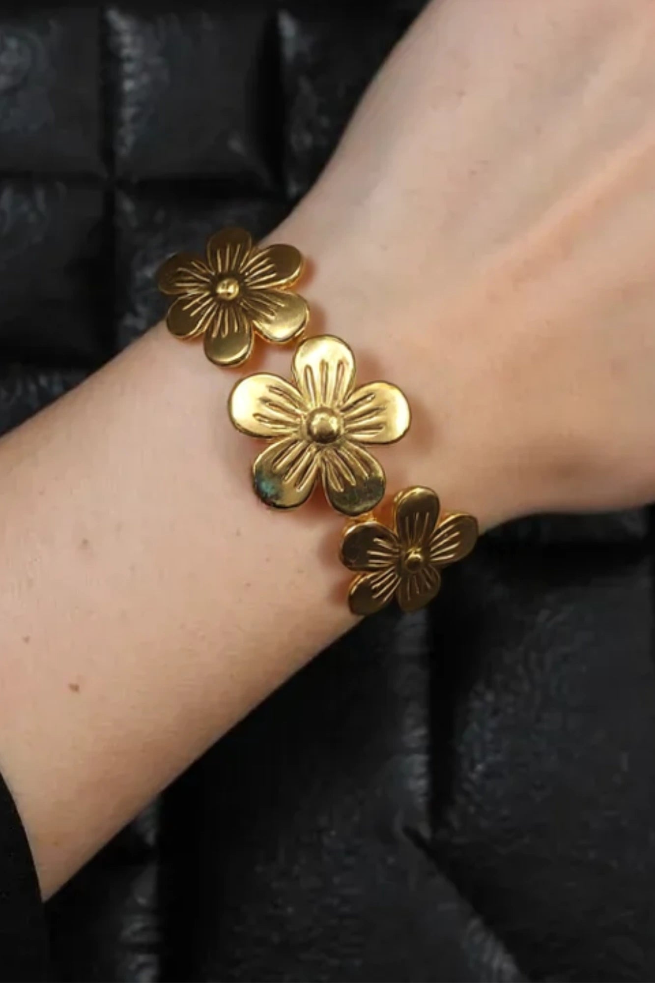 OMID Golden Colour Flower Modern Bracelet