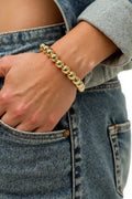 OMID Gold Toned Uneven Unique Bracelet