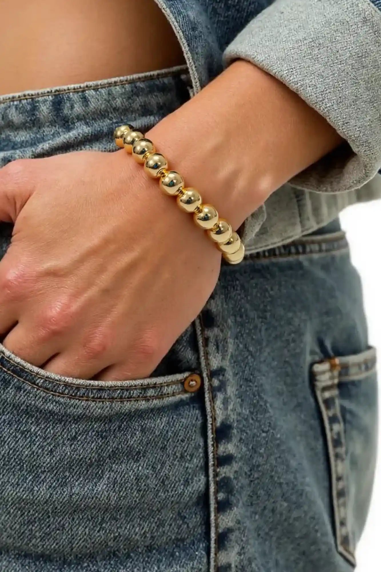 OMID Gold Toned Uneven Unique Bracelet