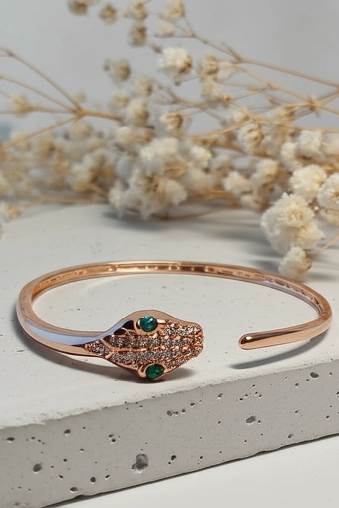OMID Rose Gold Snake Shaped Adjustable Bracelet