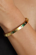 OMID Coloured Stone Oval Brass Bracelet