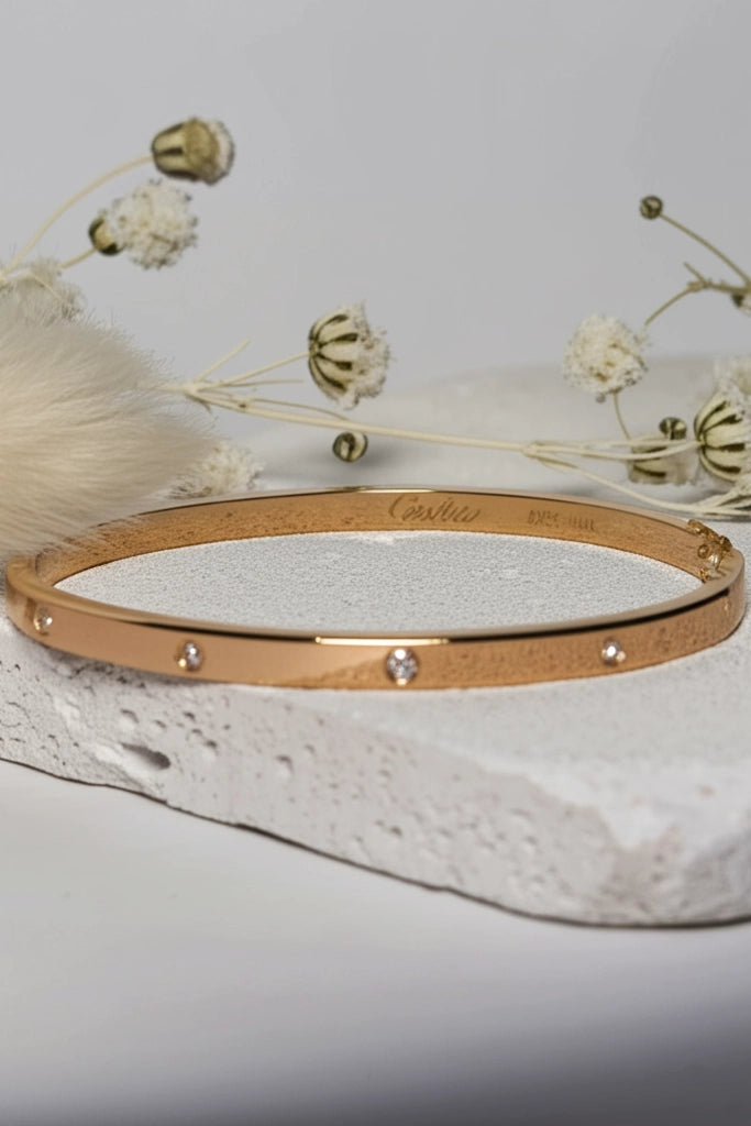 OMID Gold Tone Oval Set of 2 Bracelets