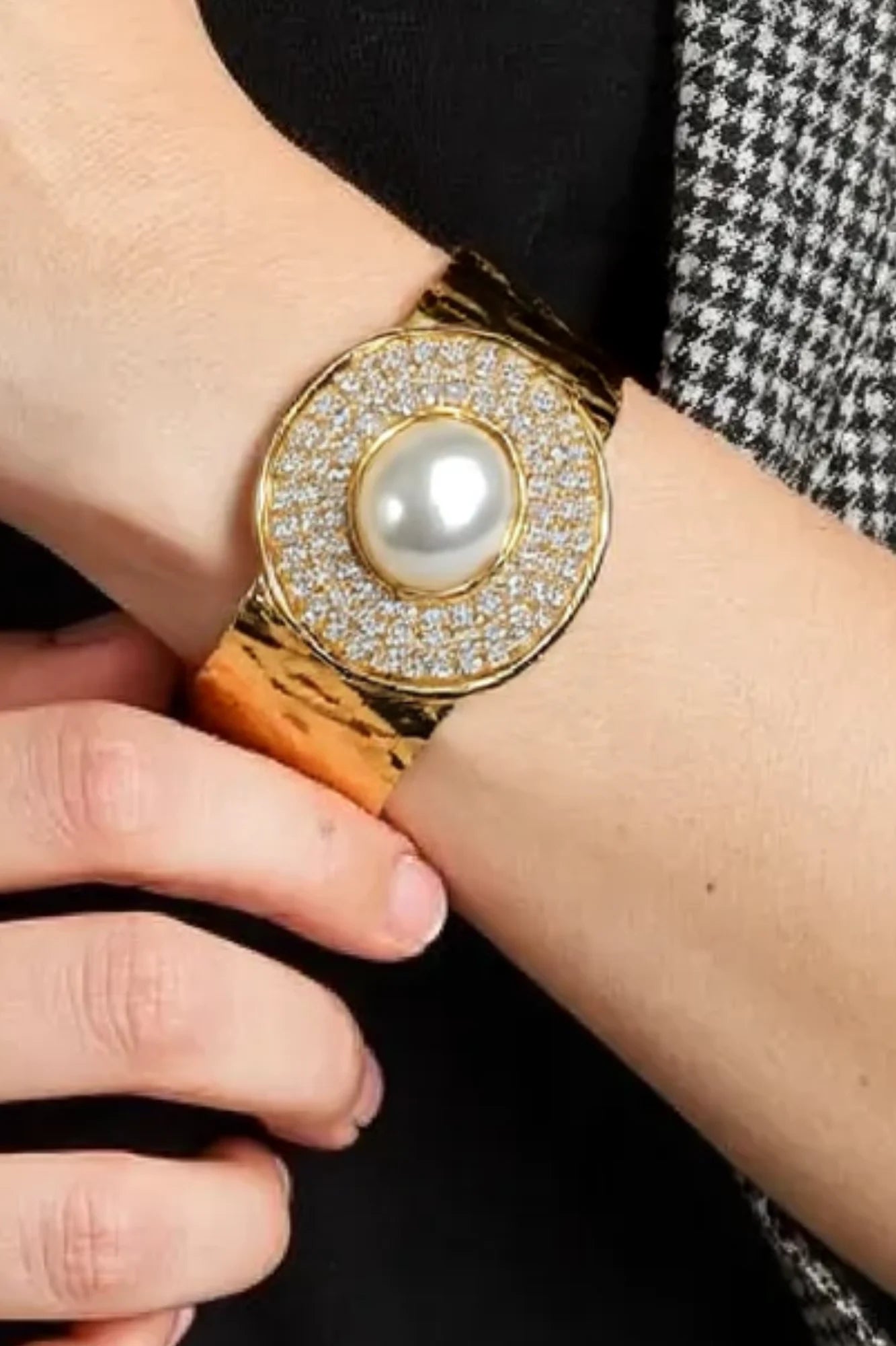 OMID Stone Studded Adjustable Cuff