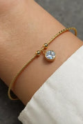 OMID Stone Studd Charm Wire Bracelet