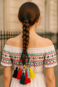 OMID, Handcrafted Multicolor Parandi Hair Accessory – Traditional Punjabi Braid Tassel for Women & Girls, Festive & Wedding Use