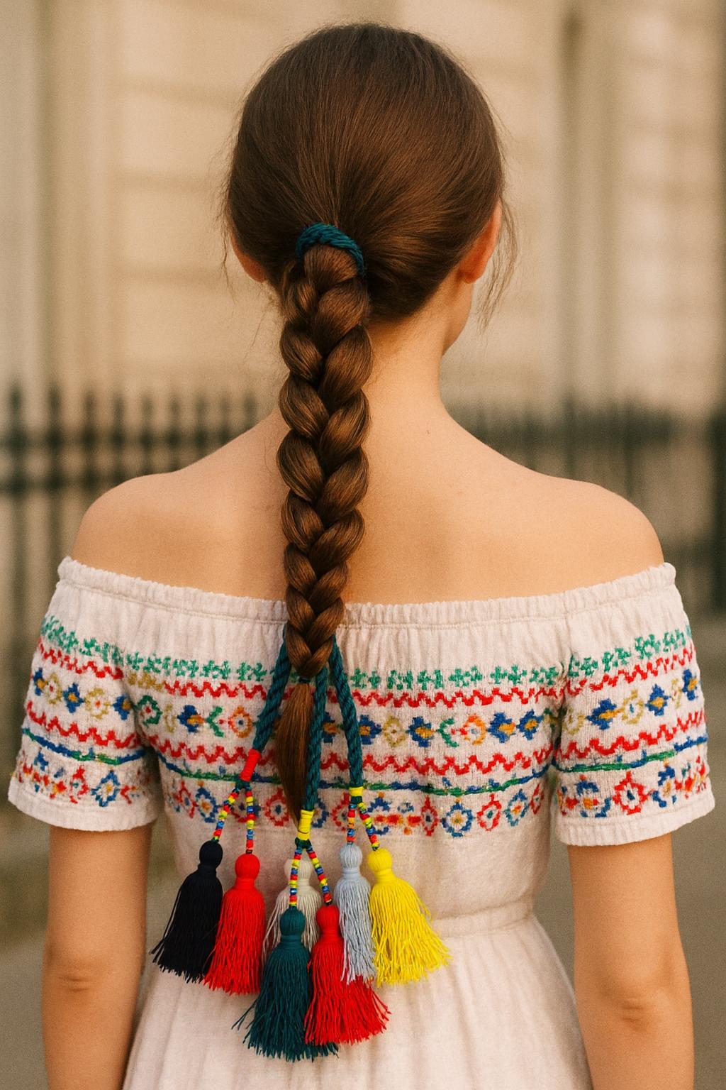 OMID, Handcrafted Multicolor Parandi Hair Accessory – Traditional Punjabi Braid Tassel for Women & Girls, Festive & Wedding Use