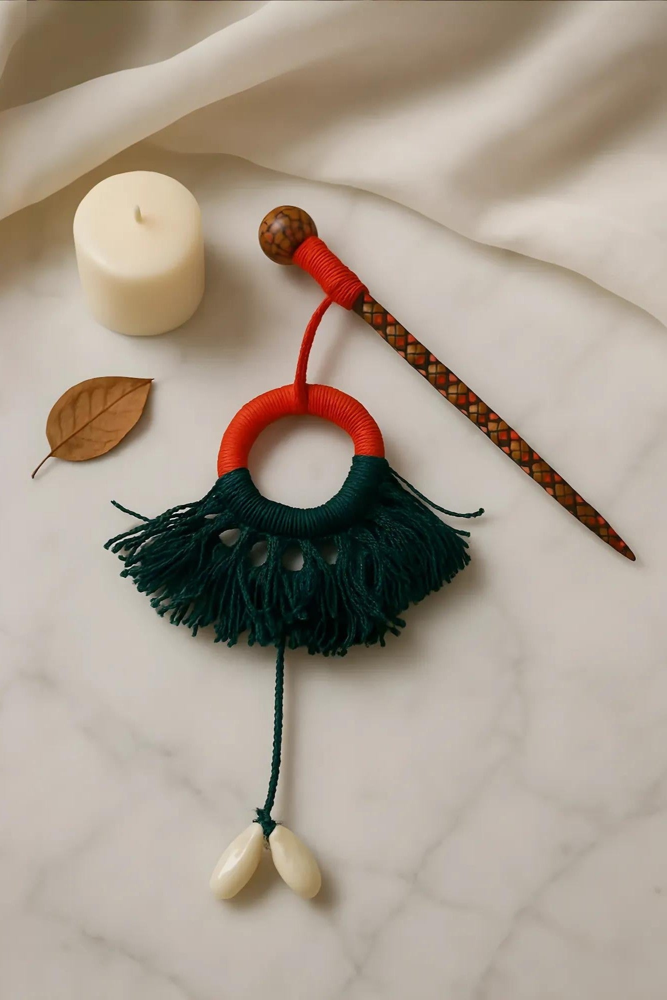 Punjabi Parandi – Traditional Braid Accessory for Women & Girls, Handcrafted Hair Extension with Beads & Tassels, Festive Ethnic Hair Jewelry