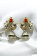 OMID Traditional Peacock Design Jhumka Earrings for Women & Girls