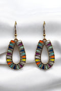 OMID Bohemian Multi-Color Teardrop Dangle Earrings for Women and Girls