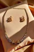 OMID, Traditional Gold-Toned Elephant Motif Necklace Set for Women | Kundan Stone Studded Jewelry with Matching Earrings For Women