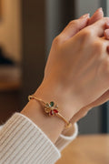 Radiant Gold-Plated Adjustable Stone Bangle/Bracelet Set for Women and Girls, Everyday & Festive Wear